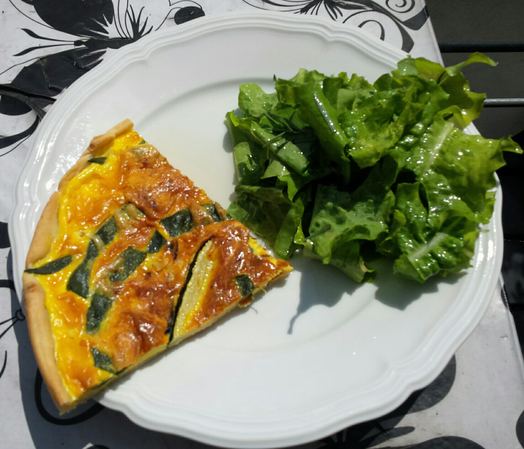 Quiche mit Bohnen und Zucchini