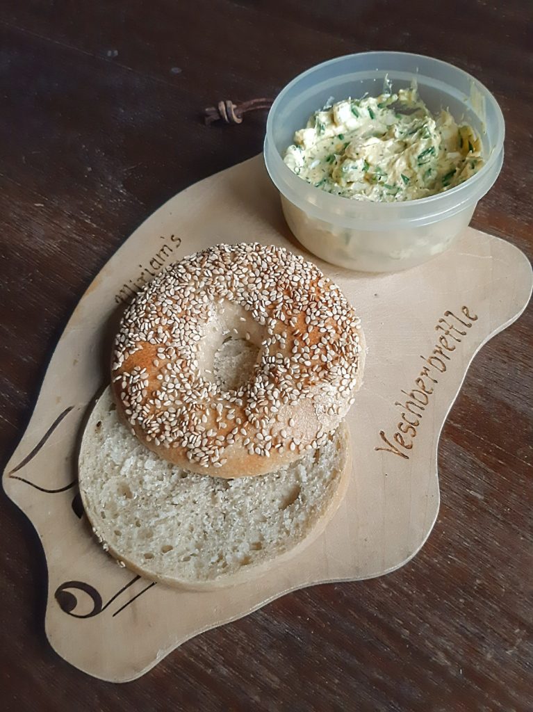 Aufgeschnittener Bagel