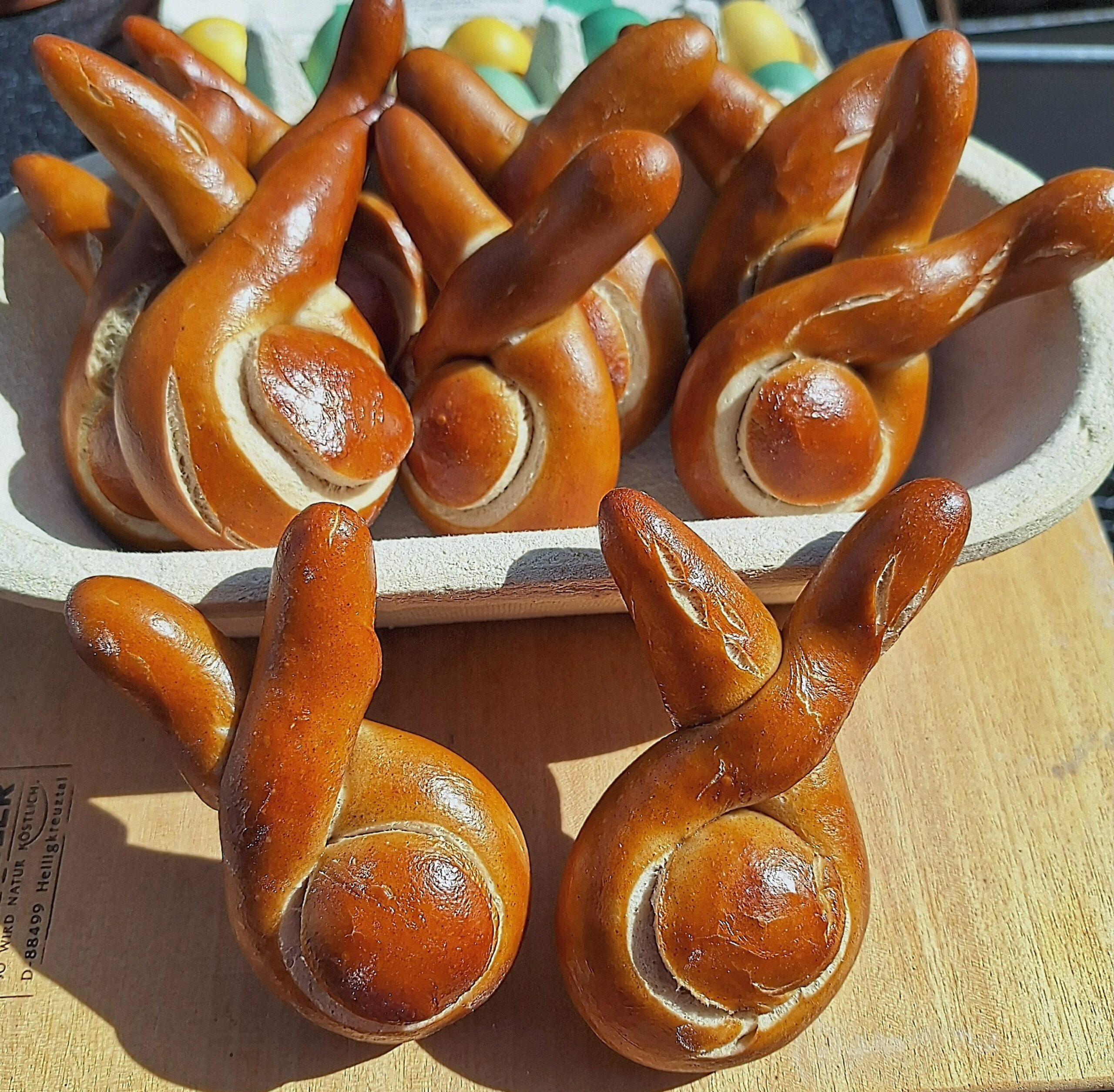 Laugenhasen mit Osterdeko